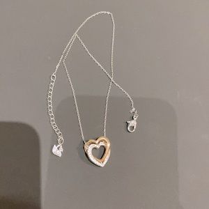 Swarovski double hearts necklace
